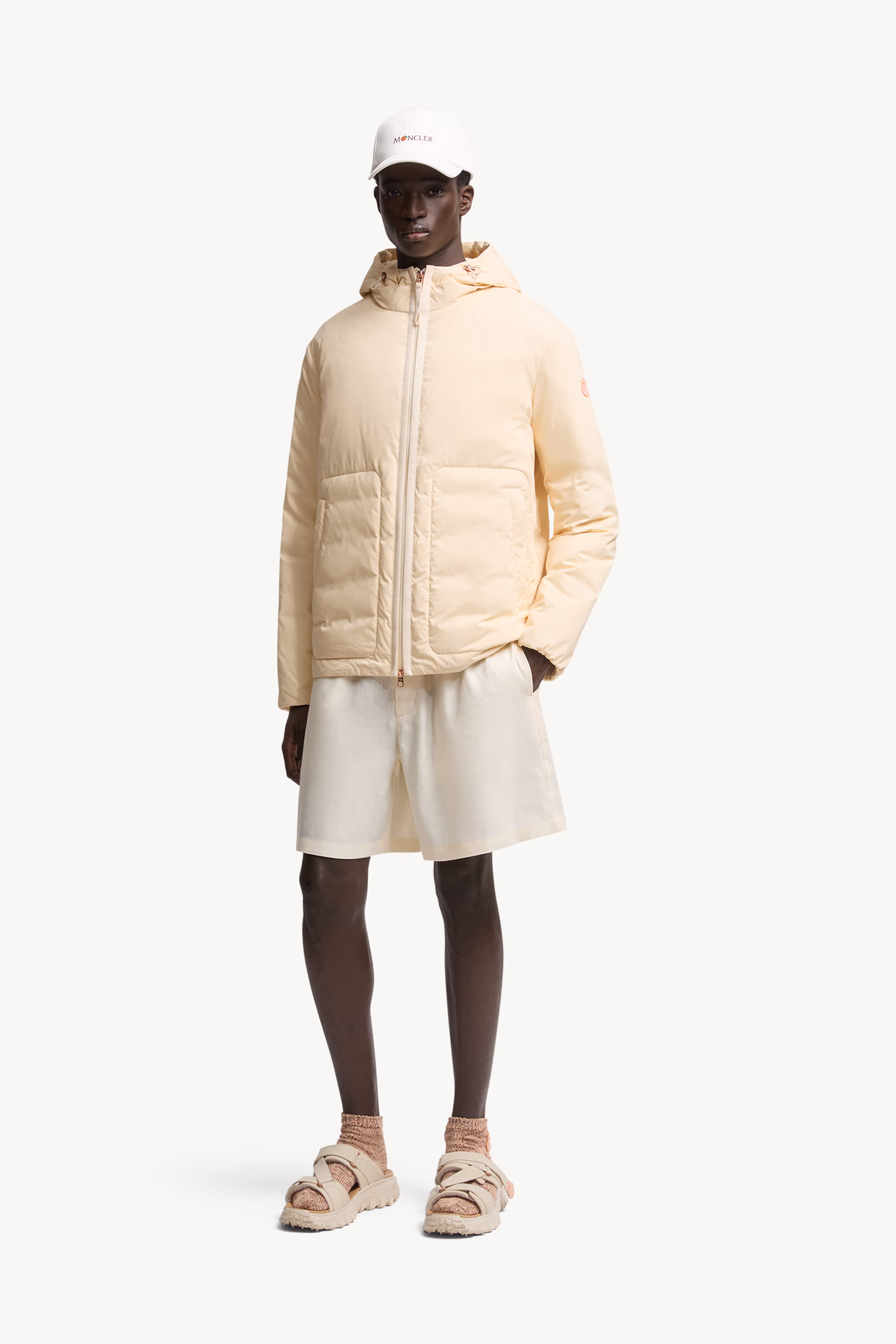 Moncler x Gilga Farm Designed by Donald Glover Linen Blend Shorts Men White Moncler 0